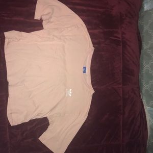 adidas 3/4 length pink shirt